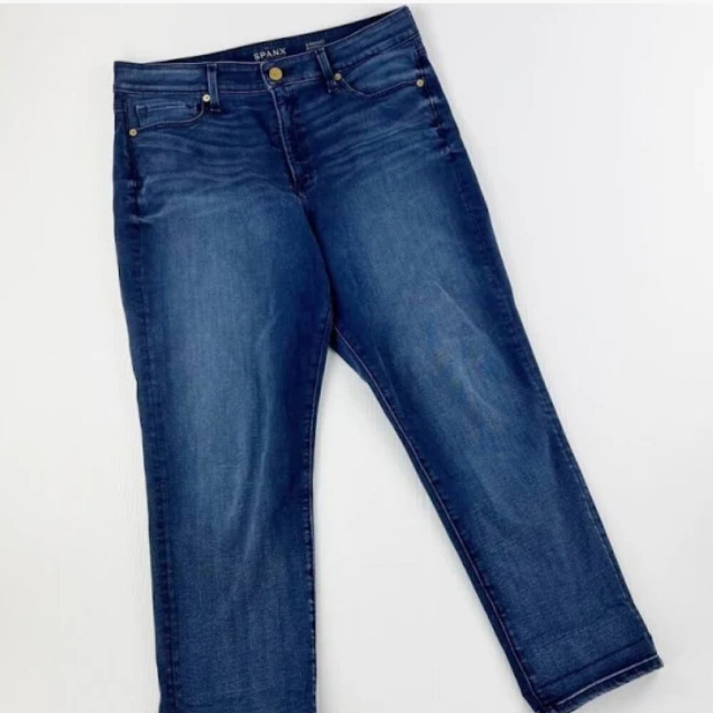 SPANX Women's Boyfriend Jeans - Dark Blue